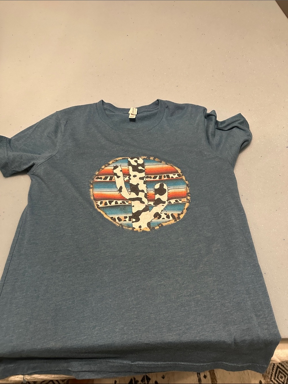 Short-Sleeve Tee with Cactus Graphic